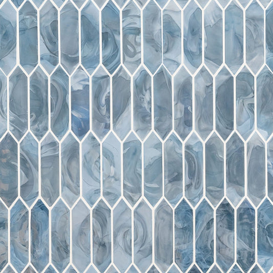 Blue Shimmer Picket Glass