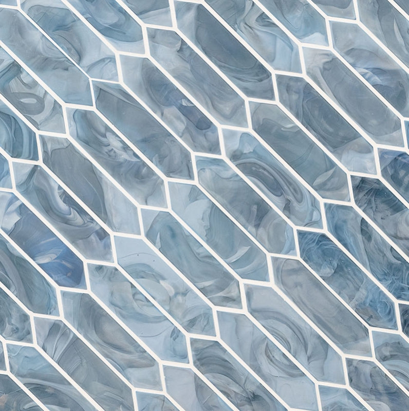 Blue Shimmer Picket Glass