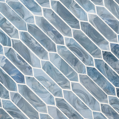 Blue Shimmer Picket Glass