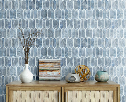 Blue Shimmer Picket Glass