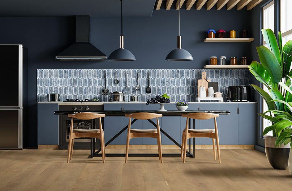 Blue Shimmer Picket Glass