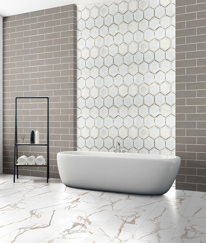 Luxor Medici Gold Pattern Mosaic Tile