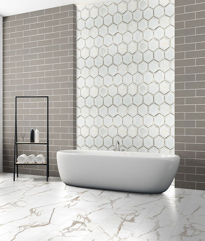 Luxor Medici Gold Pattern Mosaic Tile