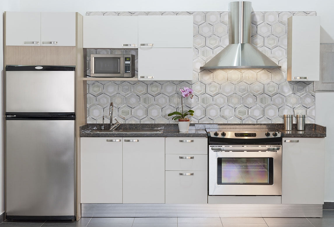 Luxor Medici Silver Pattern Mosaic Tile