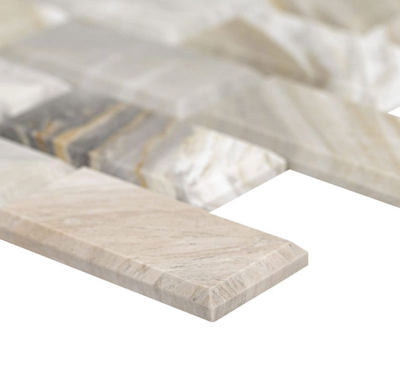 Athena Gold Beveled Tile 2x4