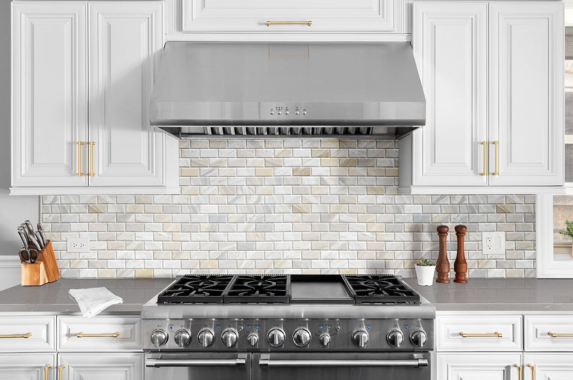 Athena Gold Beveled Tile 2x4