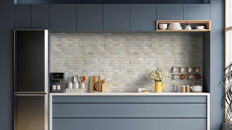 Athena Gold Beveled Tile 2x4