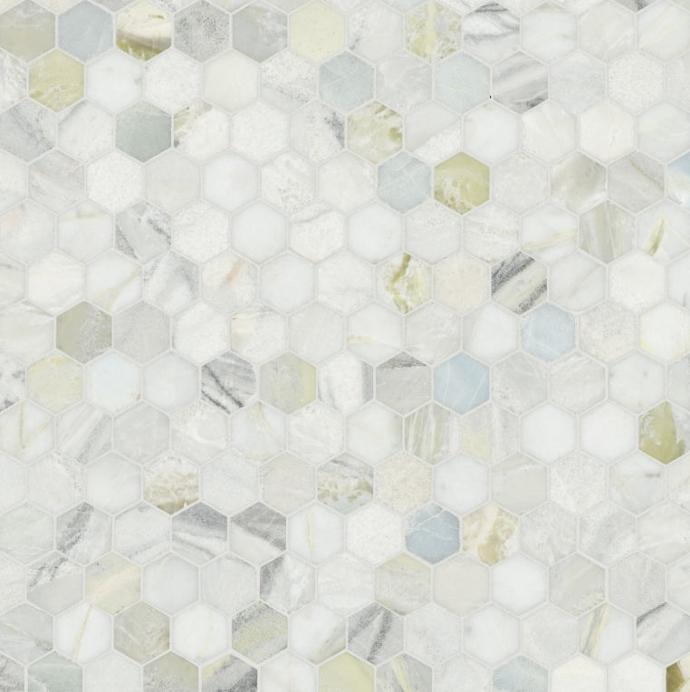 Cloudland 2" Hexagon Polished Tile