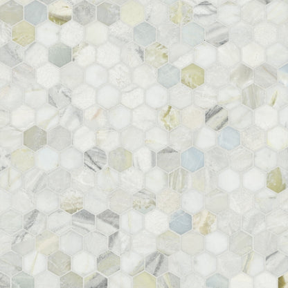 Cloudland 2" Hexagon Polished Tile