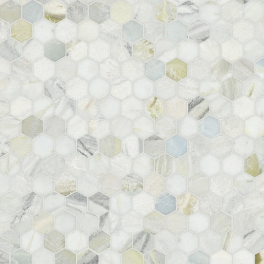 Cloudland 2" Hexagon Polished Tile