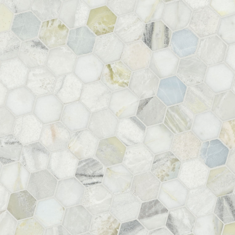 Cloudland 2" Hexagon Polished Tile