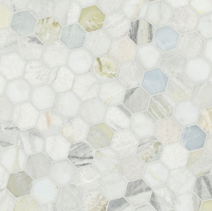Cloudland 2" Hexagon Polished Tile