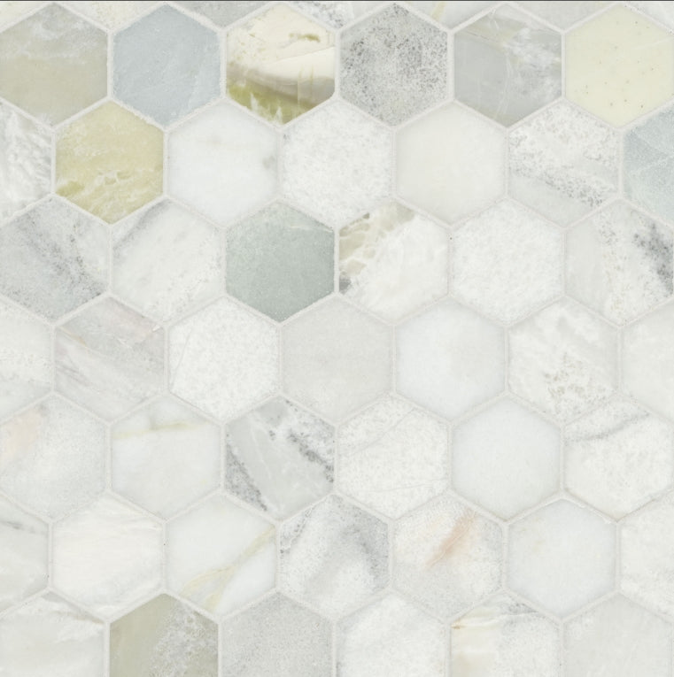 Cloudland 2" Hexagon Polished Tile