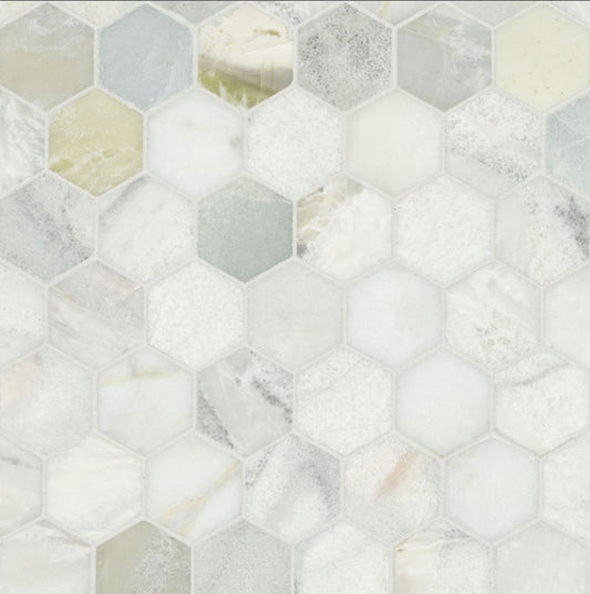 Cloudland 2" Hexagon Polished Tile