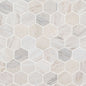 Angora Polished 2" Hexagon Mosaic Tile
