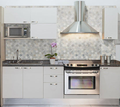 Arabescato Carrara 2” Hexagon Mosaic Tile