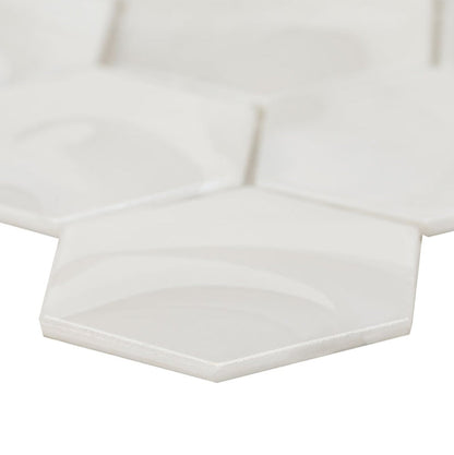 Akoya Pearl 3" Hexagon Mosaic Tile