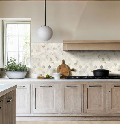 Arabescato Venato Hexagon Tile