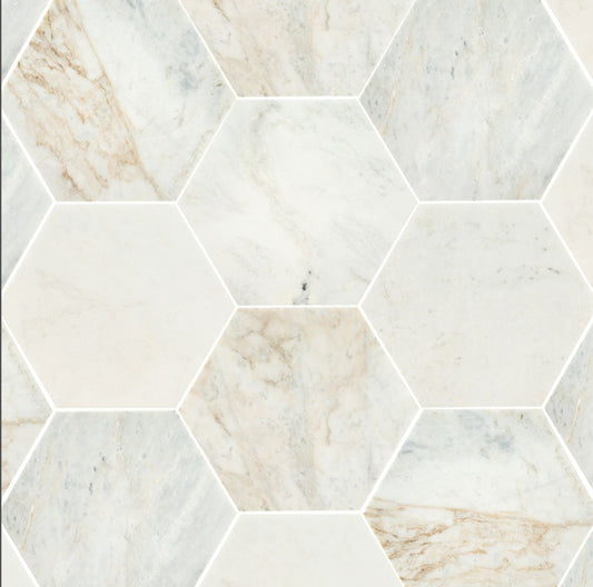 Arabescato Venato 8" Hexagon Honed