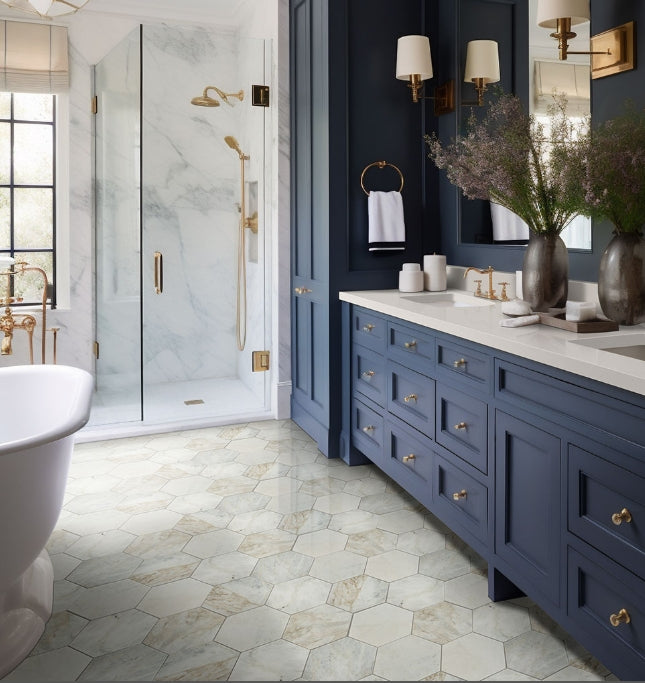 Arabescato Venato 8" Hexagon Honed