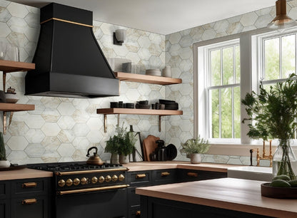 Arabescato Venato 8" Hexagon Honed