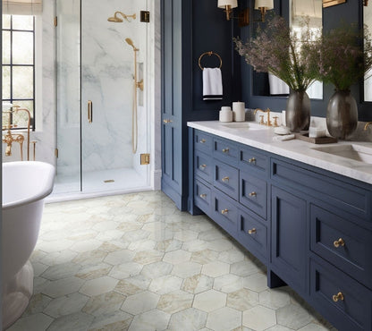 Arabescato Venato 8" Hexagon Honed
