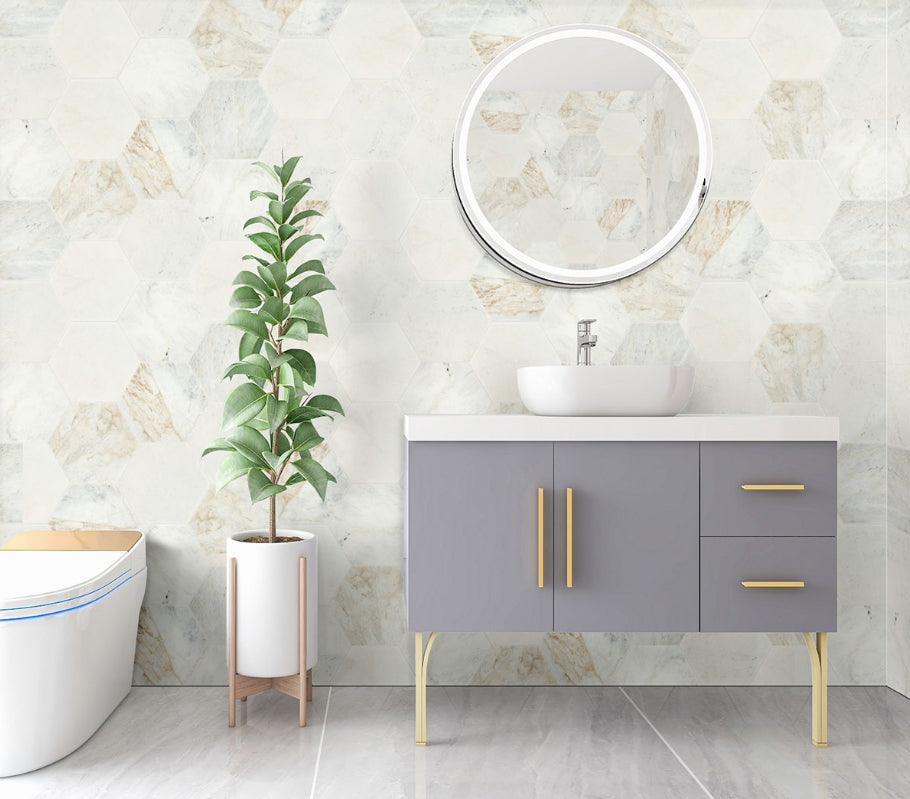 Arabescato Venato 8" Hexagon Honed