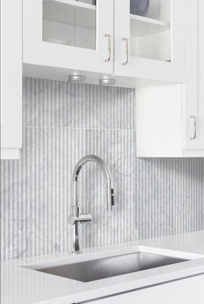 Carrara White Milano Ribbo 12x24 Honed