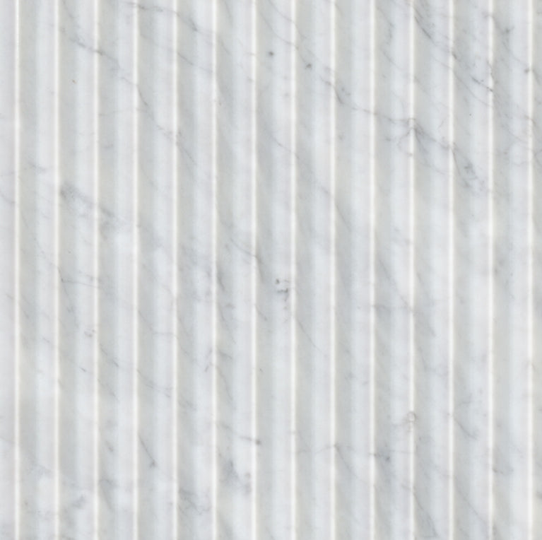 Carrara White Valentino Fluto 12x24 Honed