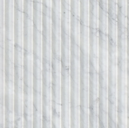 Carrara White Valentino Fluto 12x24 Honed
