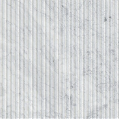 Carrara White Valentino Fluto 12x24 Honed
