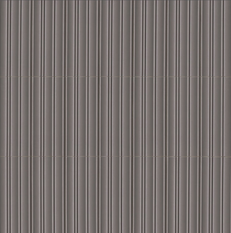 Folk Charcoal Fluted Tile
