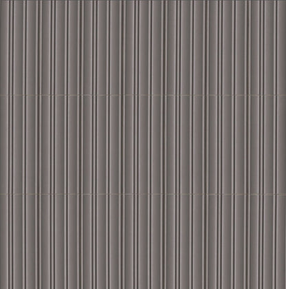 Folk Charcoal Fluted Tile