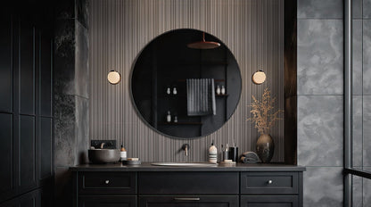 Folk Charcoal Fluted Tile
