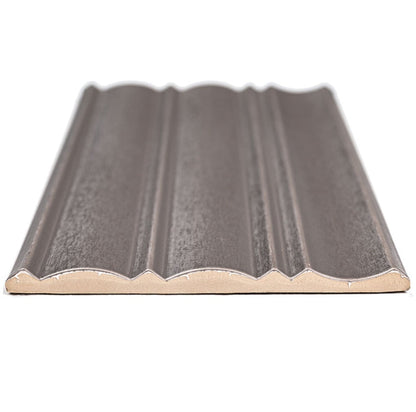 Folk Charcoal Fluted Tile