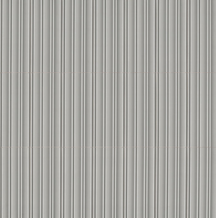 Folk Silver Fluted Tile