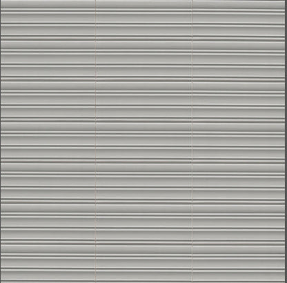 Folk Silver Fluted Tile