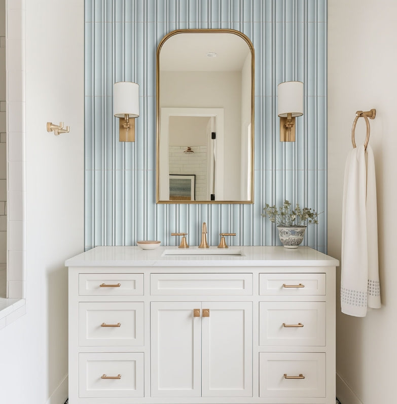 Folk Sky Fluted Tile