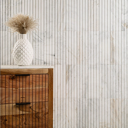 Arabescato Venato Tile 4x12 Slat Honed