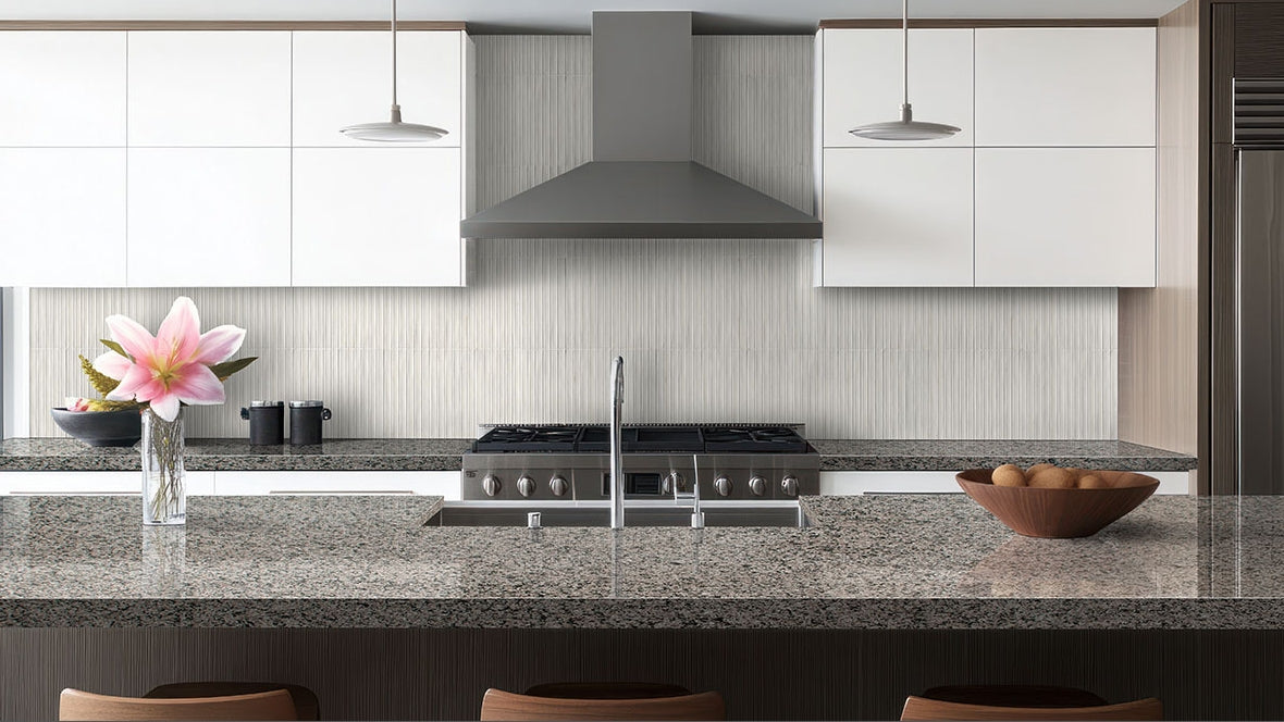 Gems Bianco Fluted Tile