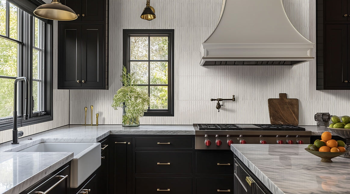 Gems Bianco Fluted Tile
