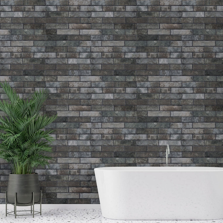 BRICKSTONE CHARCOAL 2X10 BRICK TILE