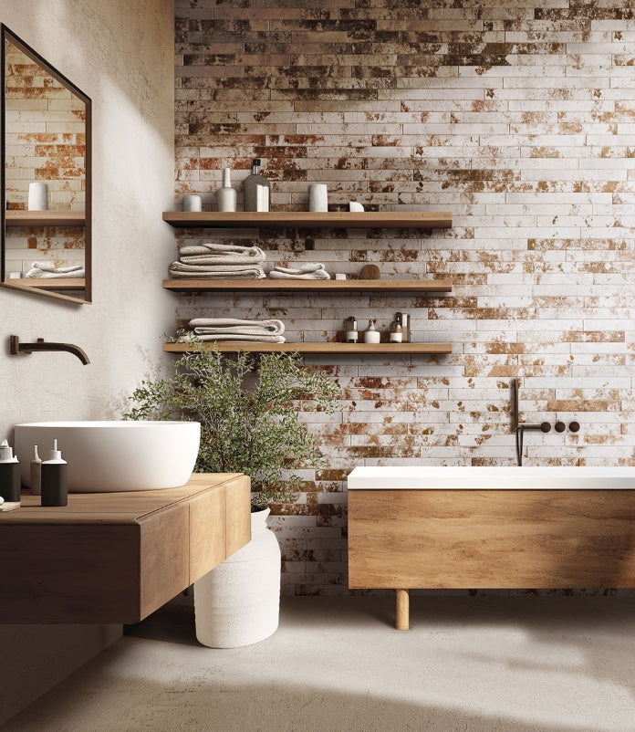 Brickstone Rustique White Brick Tile