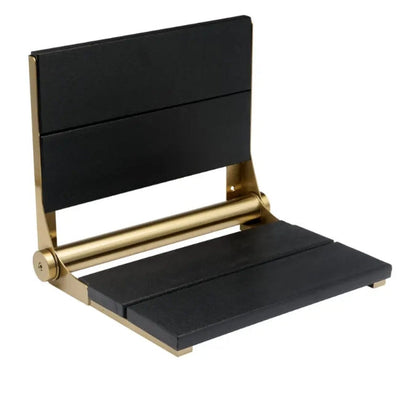 18″ Bilanx Shower Seat in Brushed Gold Finish.