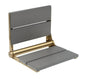 26″ Bilanx Shower Seat in Brushed Gold Finish.