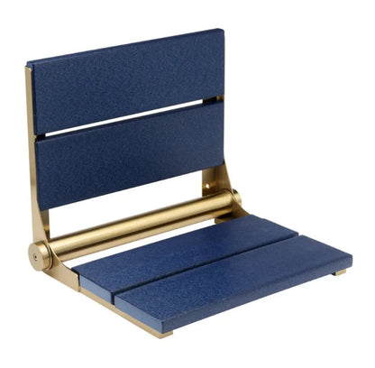 18″ Bilanx Shower Seat in Brushed Gold Finish.