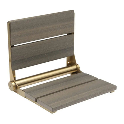 18″ Bilanx Shower Seat in Brushed Gold Finish.