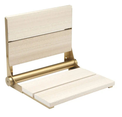 18″ Bilanx Shower Seat in Brushed Gold Finish.