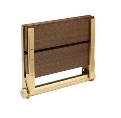 18″ Bilanx Shower Seat in Brushed Gold Finish.
