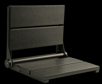 18″ Bilanx Shower Seat in Matte Black Finish.
